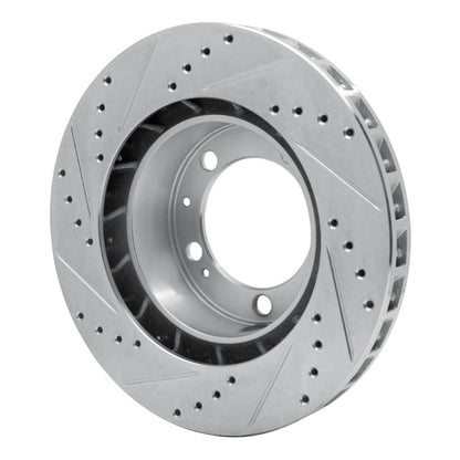 R1 Concepts R1 86-91 Porsche 928 Left Front Drilled & Slotted Silver Brake Rotor