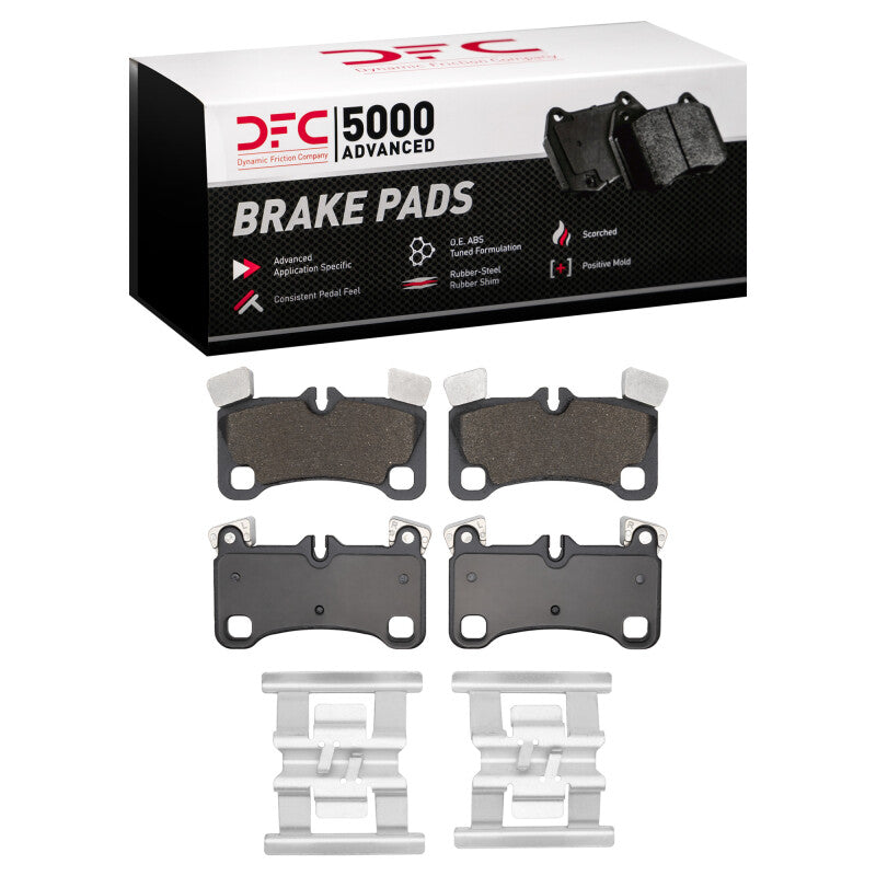 DFC 08-10 Porsche Cayenne Rear 5000 Advanced Low Metallic Brake Pads and Hardware Kit