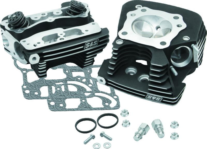 S&S Cycle 08-16 Touring Super Stock 79cc Cylinder Head Kit - Wrinkle Black