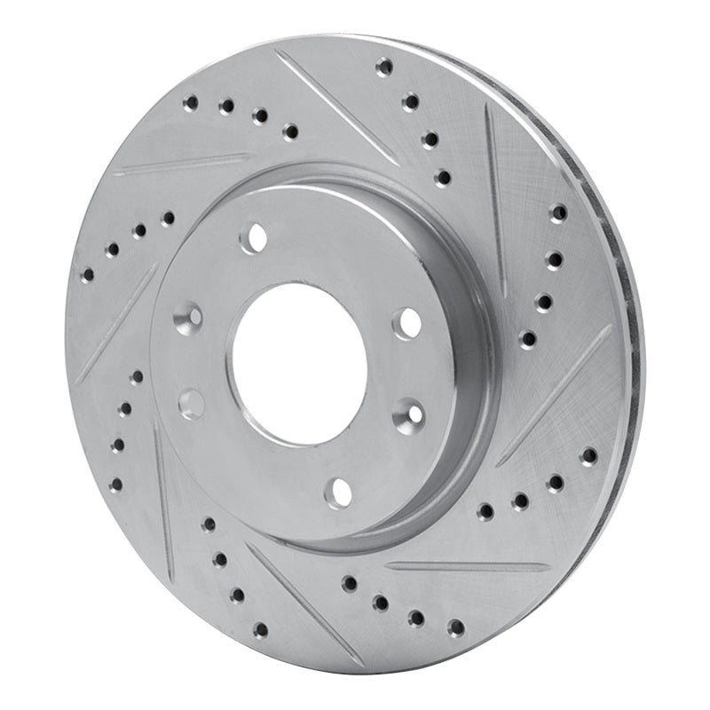 R1 Concepts R1 02-06 Hyundai SONATA Front Right Drilled & Slotted Silver Brake Rotor