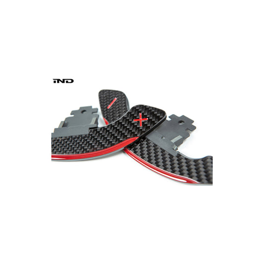 3D Design 6101-00333 BMW Dry Carbon Fiber Red Shift Paddle Set
