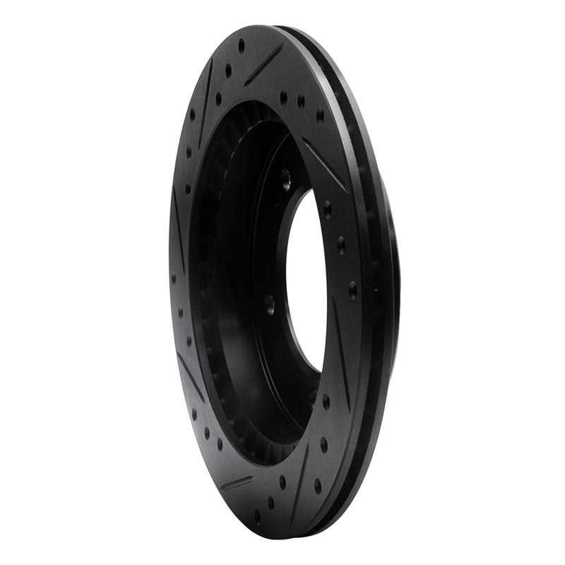 R1 Concepts R1 91-98 Chevrolet Tracker Front Right Drilled & Slotted Black Brake Rotor