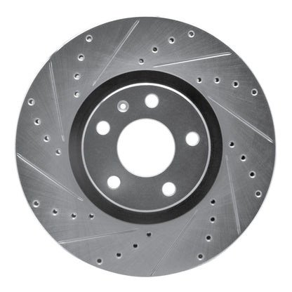 R1 Concepts R1 05-11 Audi A6 (USA/Canada) Front Left Drilled & Slotted Silver Brake Rotor