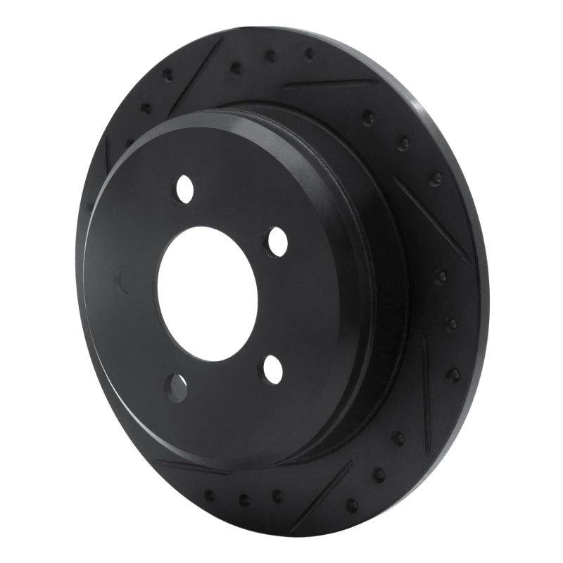 R1 Concepts R1 93-98 Jeep Grand Cherokee Rear Left Drilled & Slotted Black Brake Rotor