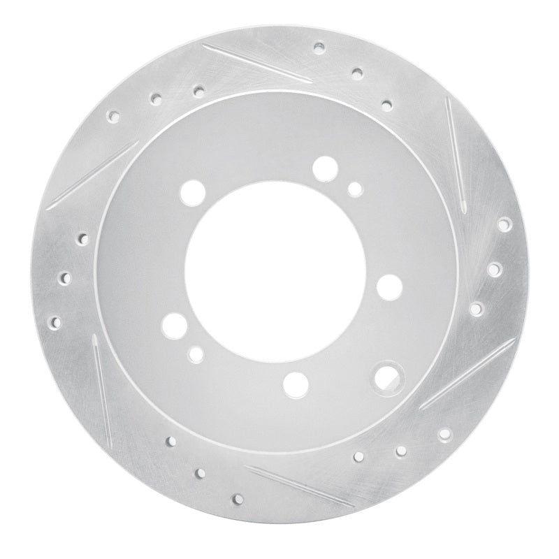 R1 Concepts R1 91-99 Dodge STEALTH Rear Right Drilled & Slotted Silver Brake Rotor