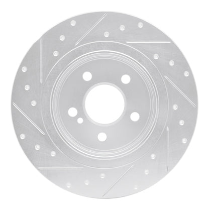 R1 Concepts R1 08-15 Mercedes-Benz C250 Rear Right Drilled & Slotted Silver Brake Rotor