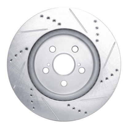 R1 Concepts R1 19-25 Toyota Corolla (Mexico) Front Left Drilled & Slotted Silver Brake Rotor