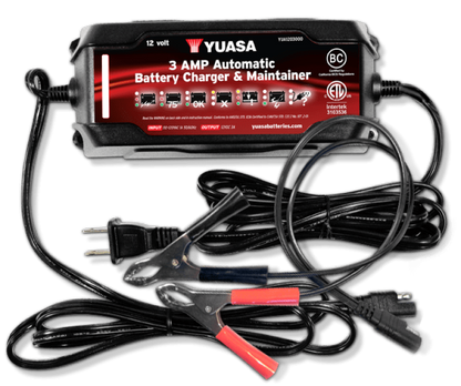 Yuasa Battery Yuasa 3 Amp Charger & Maintainer - 12V