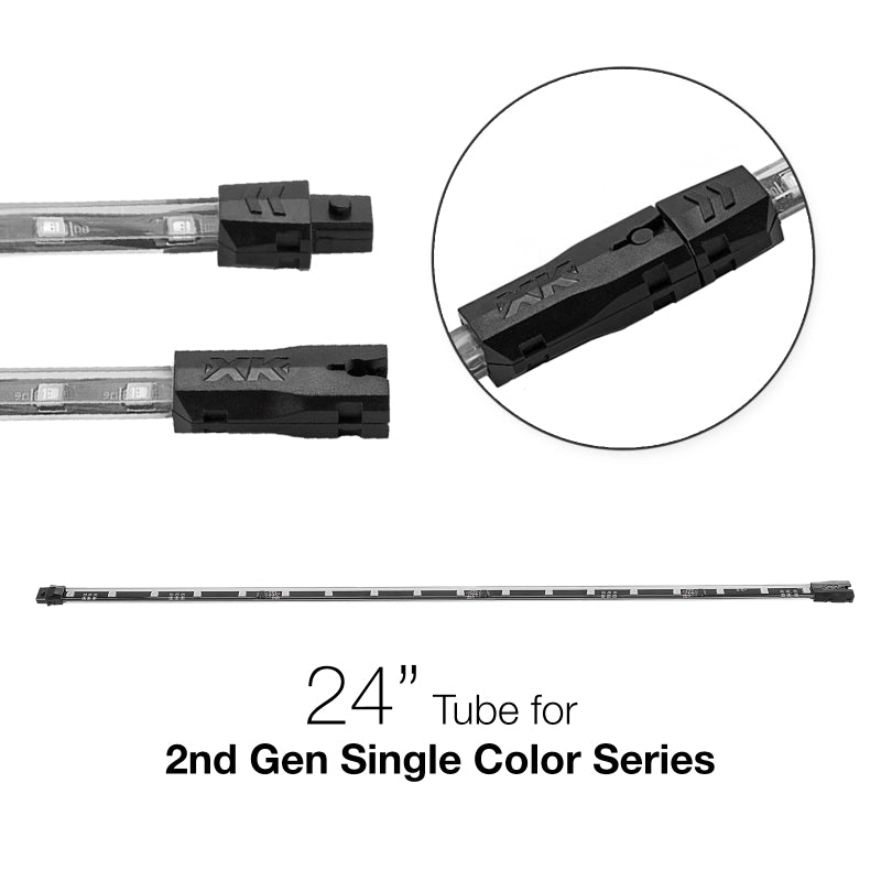 XKGLOW XK Glow Single Color 24in Tube Single Color RED - 2nd Gen