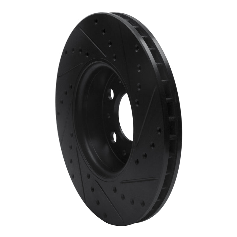 R1 Concepts R1 99-09 Volvo XC70 Front Left Drilled & Slotted Black Brake Rotor