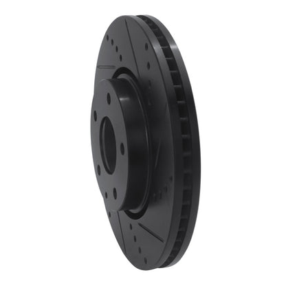 R1 Concepts R1 16-25 Mazda 6 Front Right Drilled & Slotted Black Brake Rotor