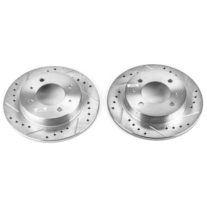 PowerStop Power Stop 97-06 Hyundai Elantra Rear Evolution Drilled & Slotted Rotors - Pair