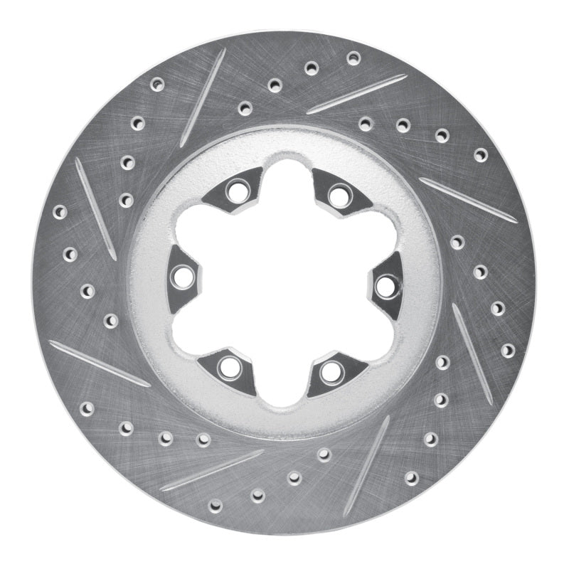R1 Concepts R1 04-08 Chevrolet Colorado Front Left Drilled & Slotted Silver Brake Rotor