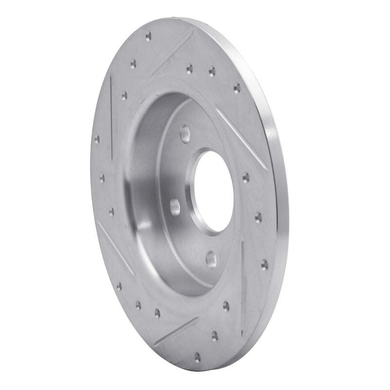 R1 Concepts R1 12-18 Ford Focus Rear Right Drilled & Slotted Silver Brake Rotor
