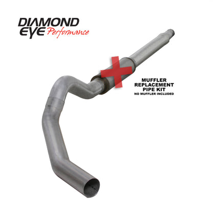 Diamond Eye Performance Diamond Eye KIT 5in Catback MFLR RPLCMENT PIPE Single AL: 03-07 FORD 6.0L F250/F350