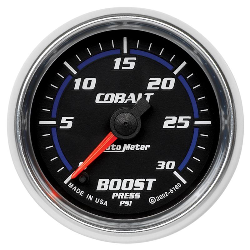 Autometer Cobalt 52mm 0-30 PSI Full Sweep Electronic Boost Gauge