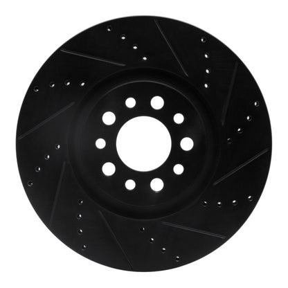 R1 Concepts R1 14-25 Alfa Romeo Tonale Front Right Drilled & Slotted Black Brake Rotor