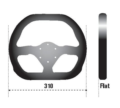 Sparco Steering Wheel 310X260 Suede Black