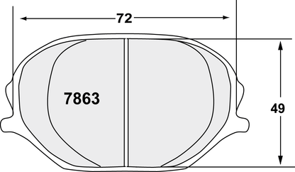 PFC 7863.11.16.44 BRAKE PADS 11CMPD 16MM ZR31 (48MM RADIAL DEPTH)