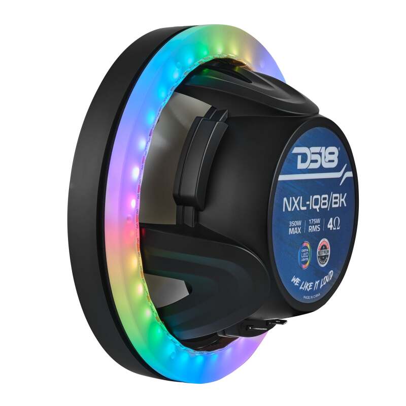 DS18 Marine And Powersports Speakers And Towers Ring 8in Digital LED lights 1/2in Spacer Depth