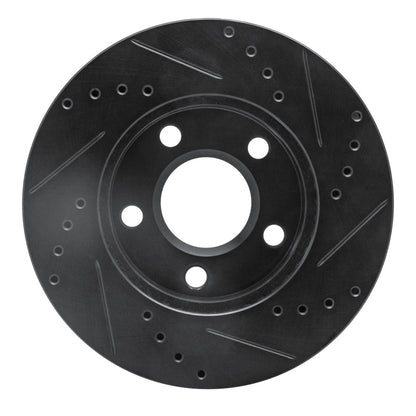 R1 Concepts R1 1990-1997 Buick LeSabre Front Left Drilled & Slotted Black Brake Rotor