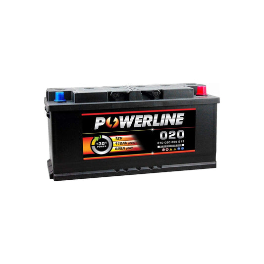 Powerline 020 Car Battery 12V 110Ah