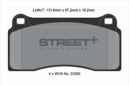 PAGID Racing T8021SP2001 STREET+ Brake Pads