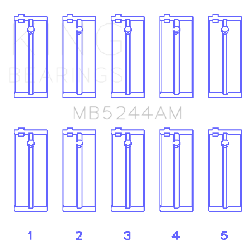 King Engine Bearings King Honda 91CI/1.5L D15A2/D15A3/D15B1/D15B2/D15B7/D15B8/D15Z1 (Size +1.0) Main Bearing Set