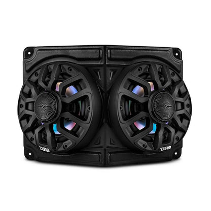 DS18 Polaris RZR Overhead Flat Mount Pod Universal Fits 2x6.5in Speakers (Speakers Not Included)