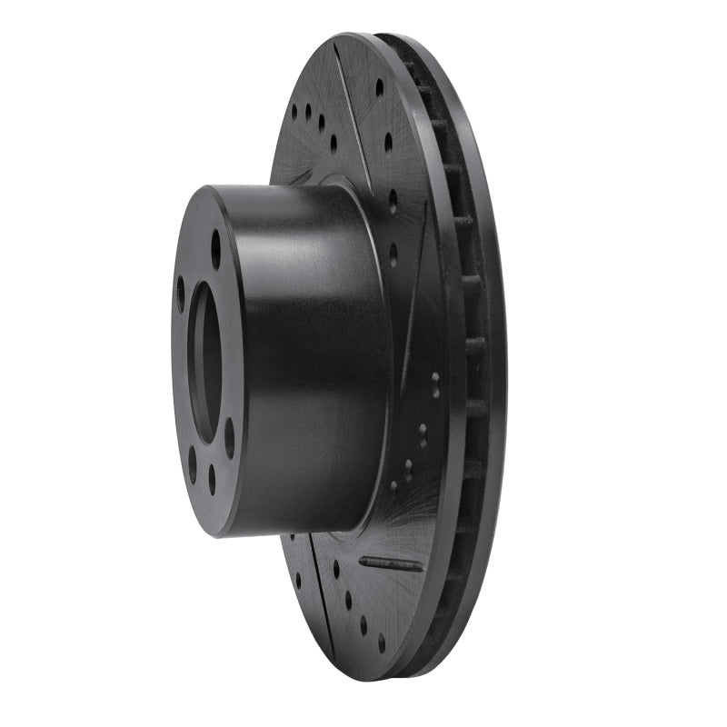 R1 Concepts R1 76-77 BMW 320I (USA/Canada) Front Right Drilled & Slotted Black Brake Rotor