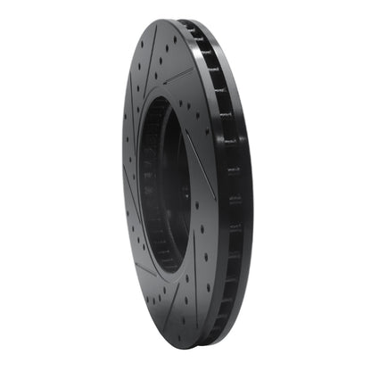 R1 Concepts R1 2008-2014 Cadillac CTS Front Right Drilled & Slotted Black Brake Rotor