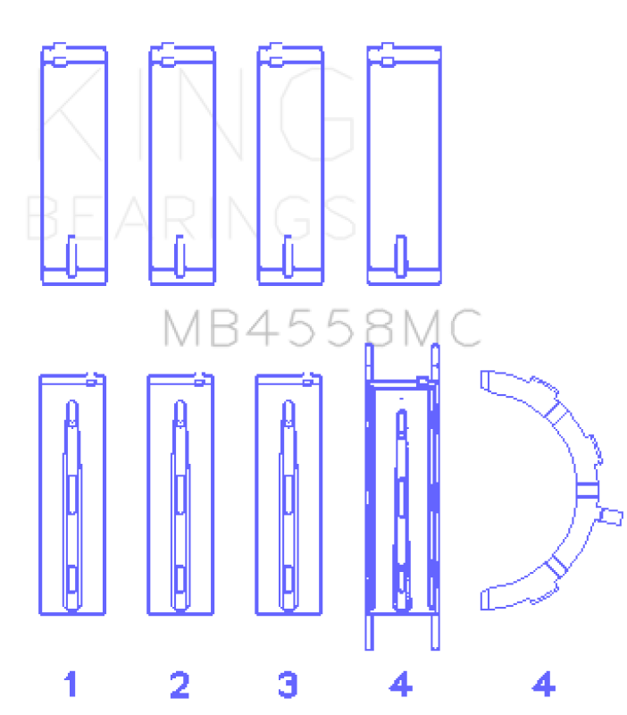King Engine Bearings Ford Ecoboost 2.7L V6 Main Bearing Set