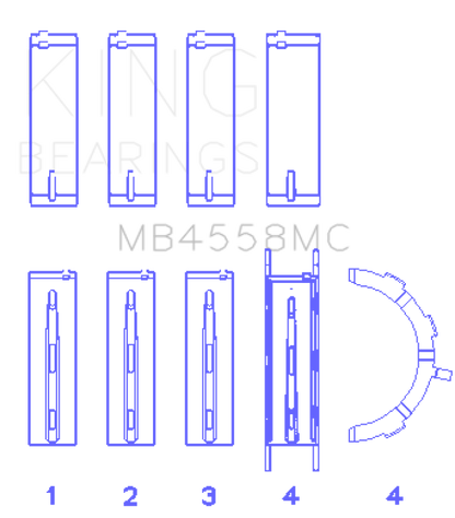 King Engine Bearings Ford Ecoboost 2.7L V6 Main Bearing Set