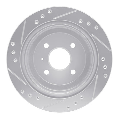 R1 Concepts R1 83-89 Isuzu Impulse Rear Right Drilled & Slotted Silver Brake Rotor
