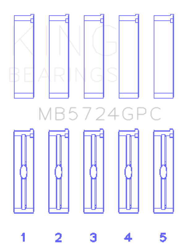 King Engine Bearings General Motors Duramax Diesel (Size 0.26) Main Bearing Set