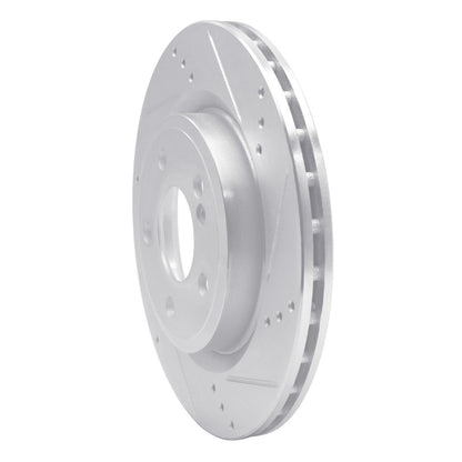R1 Concepts R1 14-19 Mercedes-Benz CLA250 Rear Right Drilled & Slotted Silver Brake Rotor