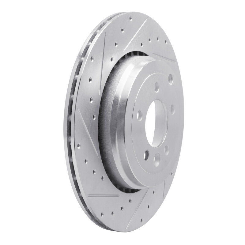 R1 Concepts R1 10-13 Land Rover Range Rover Sport Rear Left Drilled & Slotted Silver Brake Rotor