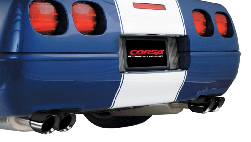 CORSA Performance Corsa 1996-1996 Cat-Back Exhaust w/ Twin 3.5in Black Tips 96-96 Chevrolet Corvette C4 5.7L V8 LT4