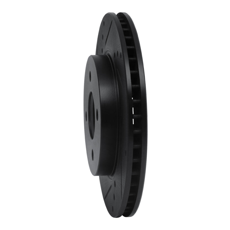 R1 Concepts R1 11-25 Nissan Note (Mexico) Front Left Drilled & Slotted Black Brake Rotor