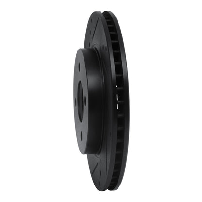 R1 Concepts R1 11-25 Nissan Note (Mexico) Front Left Drilled & Slotted Black Brake Rotor