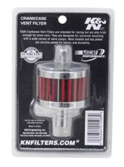 K&N Engineering K&N Steel Base Crankcase Vent Filter 0.5in Vent OD x 2in OD x 1.5in Height