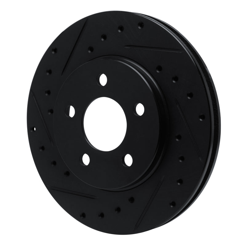 R1 Concepts R1 96-00 Chrysler Town & Country Front Left Drilled & Slotted Black Brake Rotor