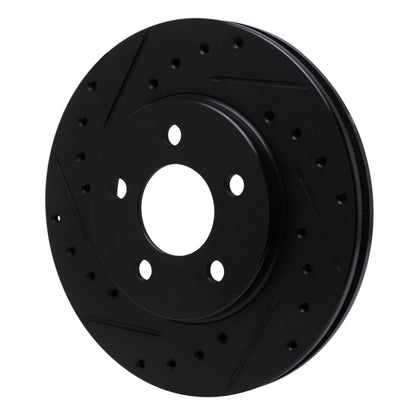 R1 Concepts R1 96-00 Chrysler Town & Country Front Left Drilled & Slotted Black Brake Rotor