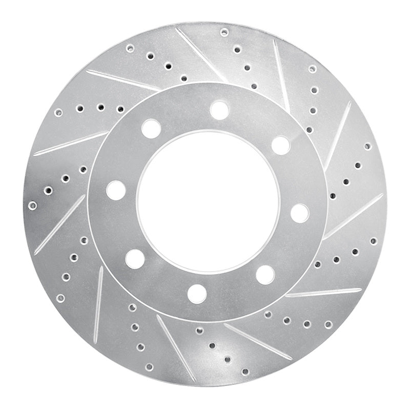 R1 Concepts R1 2012-2025 Ford F-250 4WD (Super Duty) Front Right Drilled & Slotted Silver Brake Rotor
