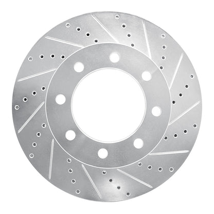 R1 Concepts R1 2012-2025 Ford F-250 4WD (Super Duty) Front Right Drilled & Slotted Silver Brake Rotor