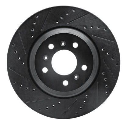 R1 Concepts R1 06-16 Buick Allure Front Left Drilled & Slotted Black Brake Rotor
