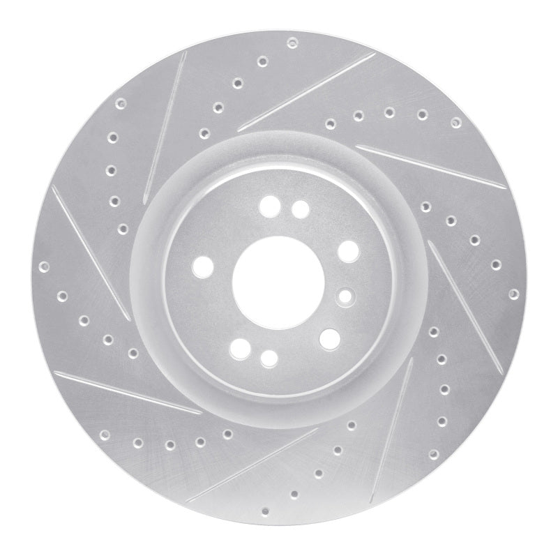 R1 Concepts R1 07-09 Mercedes-Benz GL320 Front Left Drilled & Slotted Silver Brake Rotor
