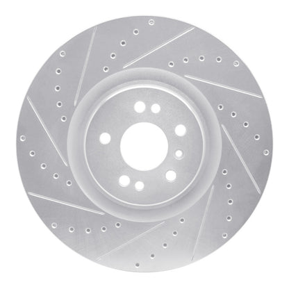 R1 Concepts R1 07-09 Mercedes-Benz GL320 Front Left Drilled & Slotted Silver Brake Rotor