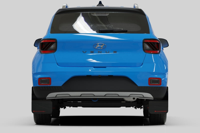 Rally Armor 20-26 Hyundai Venue Black Mud Flap White Logo