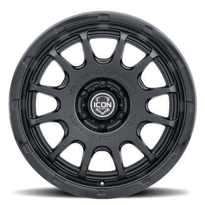 ICON Alloys Rancho 20x9 / 6x5.5 / 16mm / 5.625in BS DBL Black Wheel